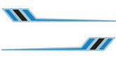 Universal fit boat stripe vinyl decal in custtom colours
